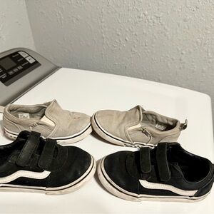 Vans Kids Black and Gray Sneakers